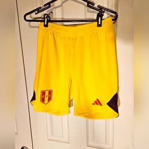 NWT Adidas Men's Yellow Peru Soccer Shorts